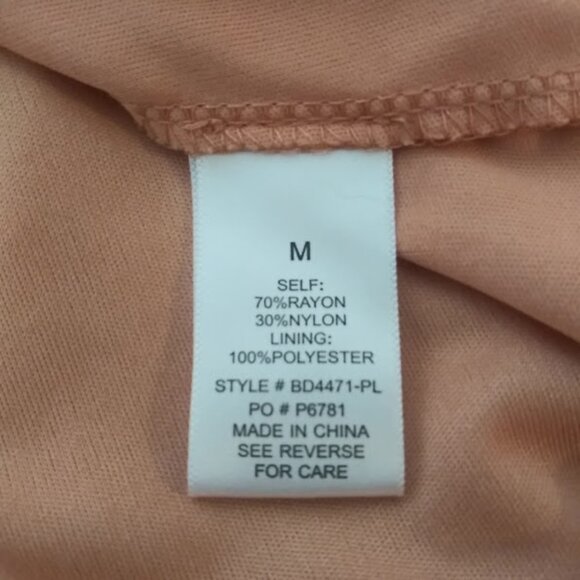 Pink Lily women's M ruffle accent dusty coral colored dress - Picture 13 of 14